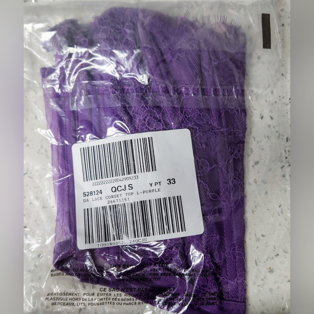 Victoria's Secret DREAM ANGELS‎ Lace Corset Top - Purple - Small - Picture 7 of 7